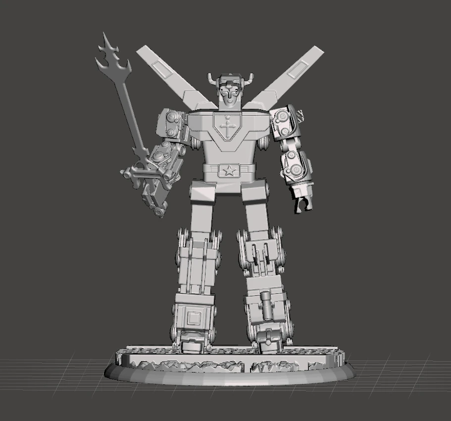 inspired go lion voltron defender of the universe robot 1984 version scene 3D Print Model .c4d .max .obj .3ds .fbx .stl .blend 