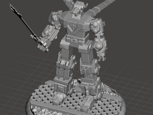 inspired go lion voltron defender of the universe robot 1984 version scene Model do druku 3D