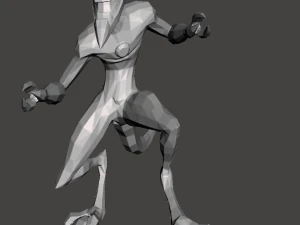 inspired ben 10 xlr8 alien low poly 3D Print Model
