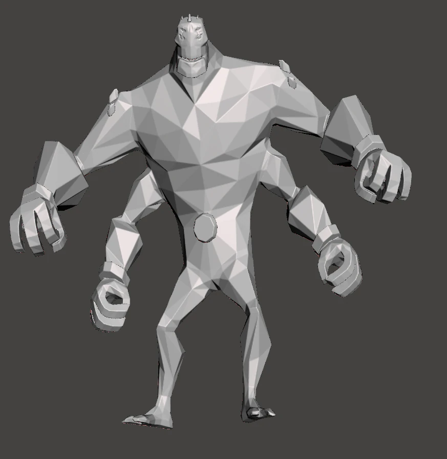 inspired ben 10 four arms alien low poly 3D Print Model .c4d .max .obj .3ds .fbx .stl .blend