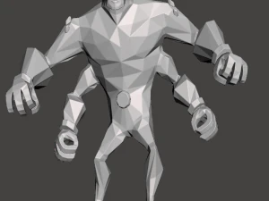 बेन 10 फोर आर्म्स एलियन लो पॉली से प्रेरित 3D प्रिंट मॉडल