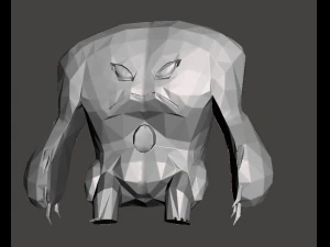 натхненний Бен 10 Кеннонболт інопланетянин з низьким полі 3D Принт Модель