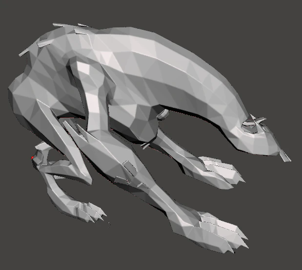 inspired ben 10 young wildmutt alien low poly 3D Print Model .c4d .max .obj .3ds .fbx .stl .blend 