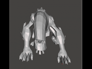 inspired ben 10 young wildmutt alien low poly Modello di stampa 3D