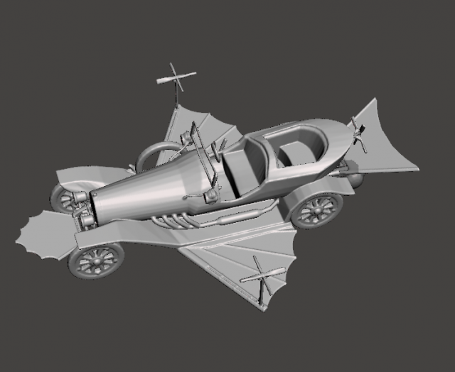 inspired chitty chitty bang bang car 3D Print Model .c4d .max .obj .3ds .fbx .stl .blend 