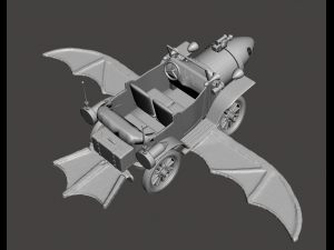 inspired ghost buggy from the 80s animated series of filmation ghostbusters flight version 3D-printmodel