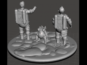 inspired scene from the book and series tintin and the explorers on the moon 3D Print Model