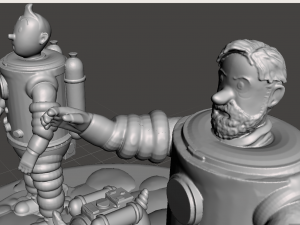 inspired scene from the book and series tintin and the explorers on the moon 3D Print Model