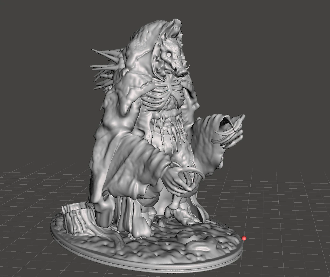 inspired from the 2004 movie the village of m night shyamalan the monster figure with base 3D Print Model .c4d .max .obj .3ds .fbx .stl .blend