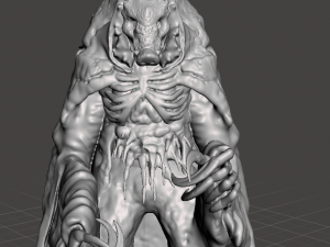 inspired from the 2004 movie the village of m night shyamalan the monster figure with base 3Dプリントモデル