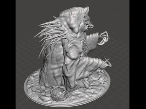 inspired from the 2004 movie the village of m night shyamalan the monster figure with base 3Dプリントモデル