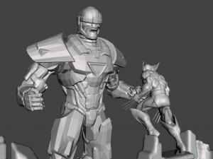 inspired scene from xmen wolverine sentinel attack 3D Print Model