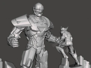 inspired scene from xmen wolverine sentinel attack 3D Print Model
