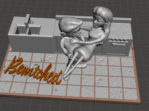inspired scene from the intro of the series bewitched 3D Print Model
