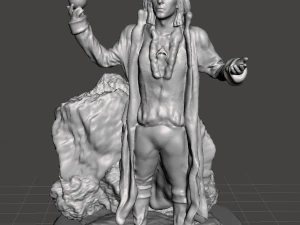 inspirado no filme labirinto de 1986, Jareth, o Rei dos Duendes, vers&atilde;o 1 Modelo de Impressão 3D