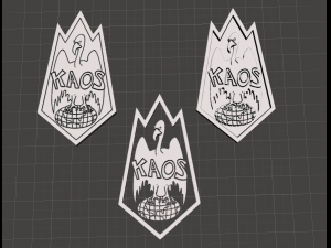 inspired in get smart series kaos logo badge 3D Print Model