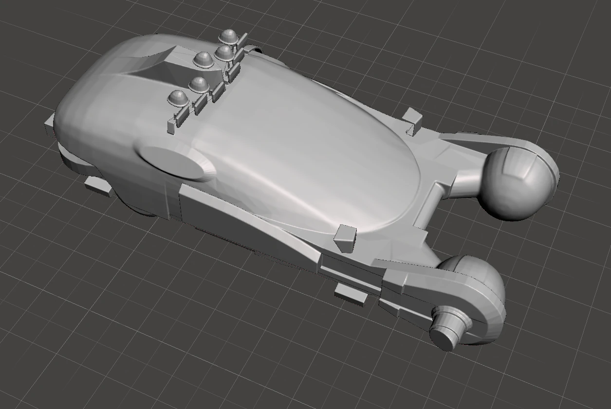 inspired blade runner police car from the original 1982 movie 3D Print Model .c4d .max .obj .3ds .fbx .stl .blend