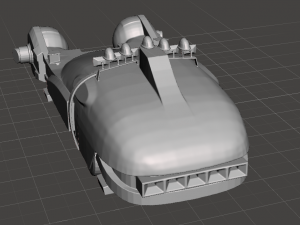 inspired blade runner police car from the original 1982 movie 3D Baskı Modeli