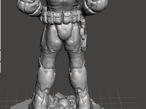 inpired judge dredd figure with base 3D Print Model