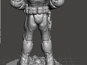 inpired judge dredd figure with base 3D Print Model