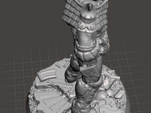 inpired judge dredd figure with base 3D Print Model