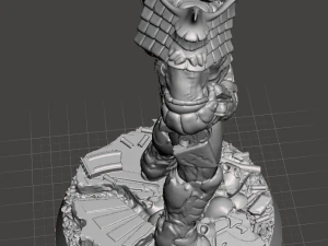 inpired judge dredd figure with base 3D Print Model