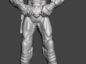 inpired judge dredd figure with base 3D Print Model