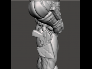 inpired judge dredd figure with base 3D Print Model