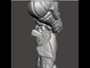 inpired judge dredd figure with base 3D Print Model