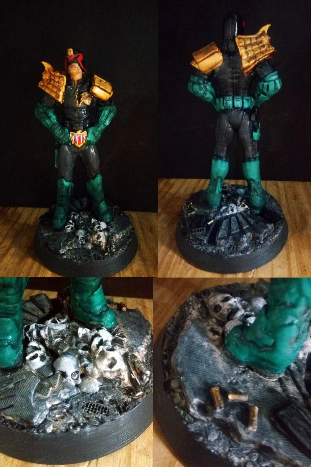 inpired judge dredd figure with base 3D Print Model .c4d .max .obj .3ds .fbx .stl .blend 