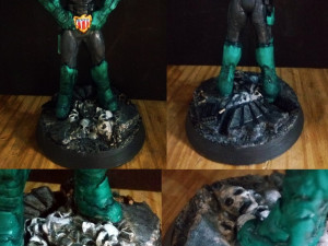 inpired judge dredd figure with base 3D Print Model