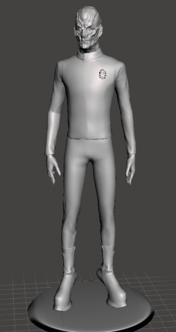 Inspired star trek discovery captain saru figure with base Model do druku 3D .c4d .max .obj .3ds .fbx .stl .blend 