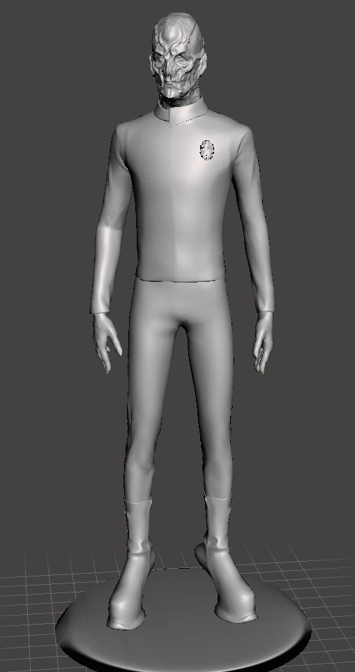Inspired star trek discovery captain saru figure with base 3D Print Model .c4d .max .obj .3ds .fbx .stl .blend 