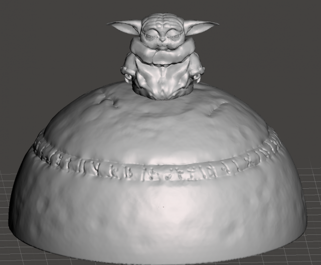 grogu mandalorian meditating with the force in the planet tython for the christmas tree 3D 打印模型 .c4d .max .obj .3ds .fbx .stl .blend 