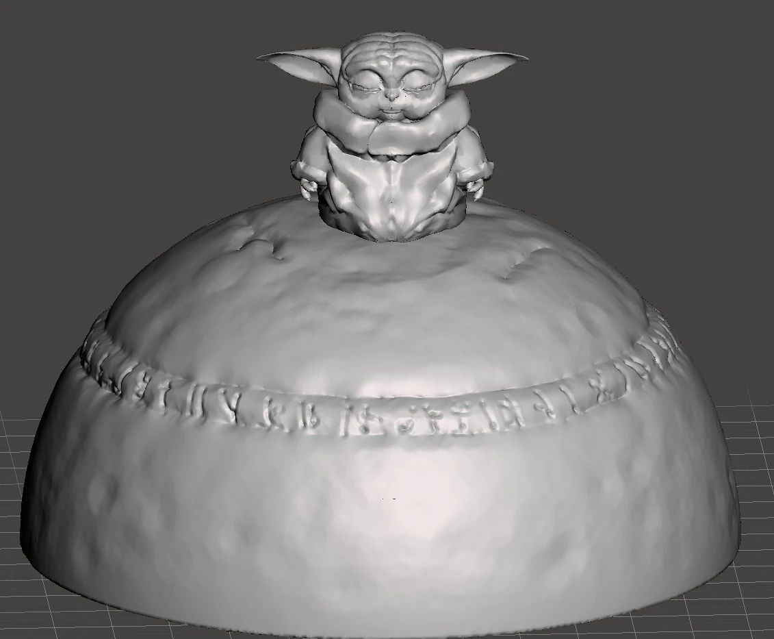 grogu mandalorian meditating with the force in the planet tython for the christmas tree 3D Print Model .c4d .max .obj .3ds .fbx .stl .blend 