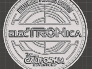 inspired disneyland resort tron themed arcade token flynns arcade replica 3D Print Model