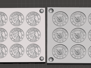 inspired mold of harry potter galleons coins for chocolate cookies or copies of resin 3D-Druckmodell