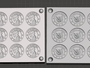 inspired mold of harry potter galleons coins for chocolate cookies or copies of resin 3D Print Model