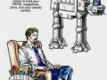 Inspired star wars at-at walker holder for soda can and more chair caddy 3D-printmodel