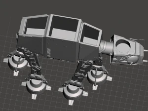 Ge&iuml;nspireerde Star Wars at-at rollatorhouder voor frisdrankblikjes en meer stoelcaddy 3D printmodel