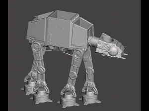 Inspired star wars at-at walker holder for soda can and more chair caddy Modelo de Impressão 3D