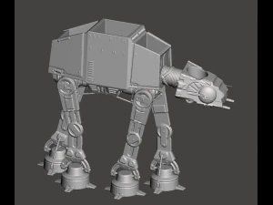 Ge&iuml;nspireerde Star Wars at-at rollatorhouder voor frisdrankblikjes en meer stoelcaddy 3D printmodel