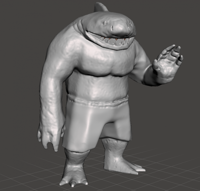 inspired from the suicide squad movie king shark 3D-Druckmodell .c4d .max .obj .3ds .fbx .stl .blend 