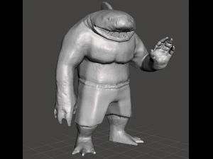terinspirasi dari film pasukan bunuh diri king shark Model Cetak 3D