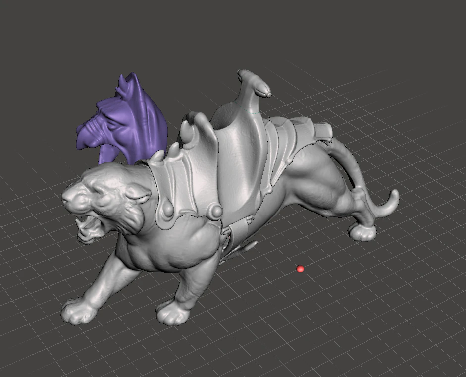 inspired heman and the masters of the universe battle cat or panthor toy figure 3D Print Model .c4d .max .obj .3ds .fbx .stl .blend 