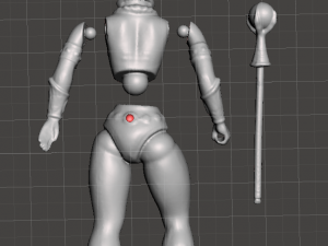 inspired toy figure of evil-lyn from the 80s series heman and the masters of the universe 3D-Druckmodell