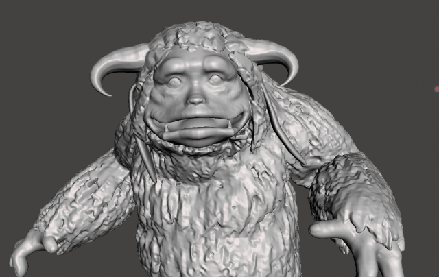 inspired figure of ludo from the 80s movie labyrinth 3D-printmodel .c4d .max .obj .3ds .fbx .stl .blend 