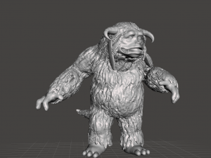 inspired figure of ludo from the 80s movie labyrinth 3D-printmodel