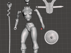 inspired teela toy figure from the 80s series heman and the masters of the universe 3D Print Model