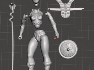 Figura de juguete teela inspirada en la serie de los 80, Heman y los maestros del universo. Modelo de impresión 3D